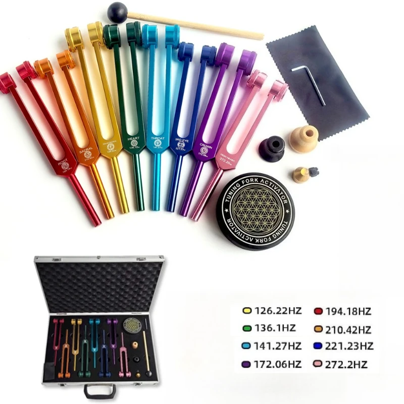 Colorful Tuning Fork Set Medit - огляд і ціна Health & Wellness Unlimited