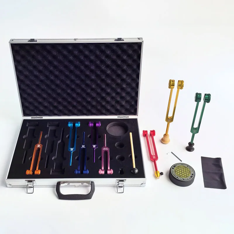 Colorful Tuning Fork Set Medit - огляд і ціна Health & Wellness Unlimited